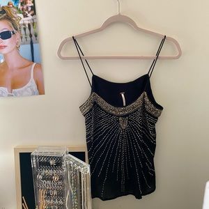 Free people beaded tank top